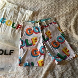 GOLF WANG white 3d print Shorts Chinos